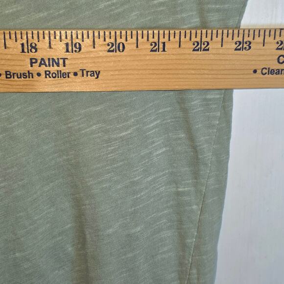 Lucky Brand Embroidered Henley Peasant Top Long Sleeve Split V-Neck Sz XL Green - Picture 11 of 14